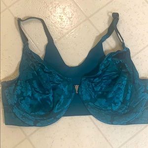 EUC Soma 38DD Vanishing Bk Unlined Frt Cl Lace Bra